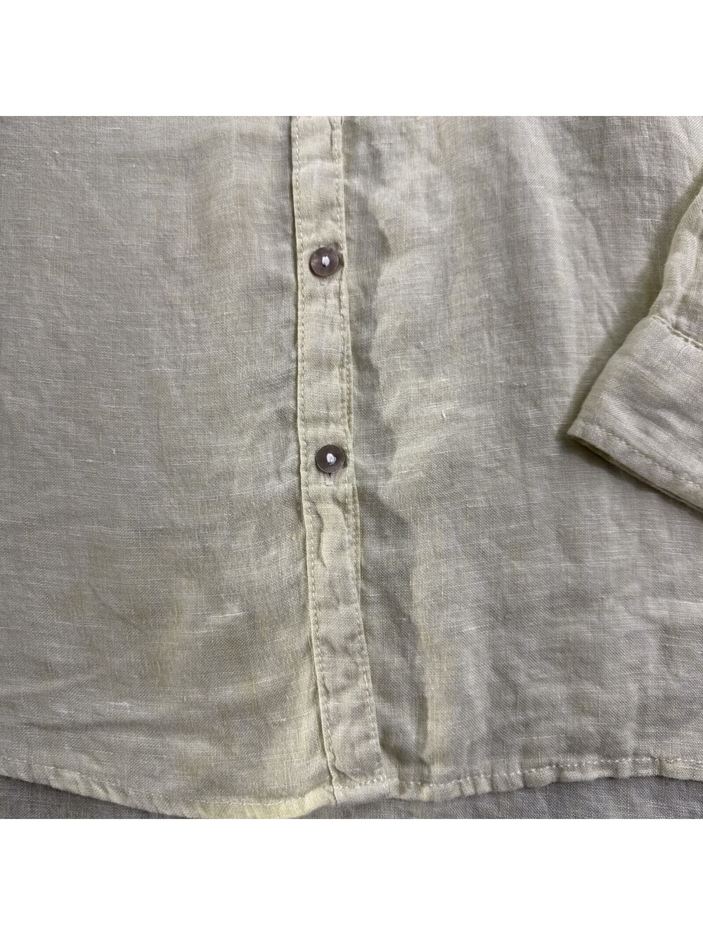 Sigred Olsen 100% Linen Button Down Roll Tab Long Sleeve Sz M Travel Minimalist - Picture 10 of 15